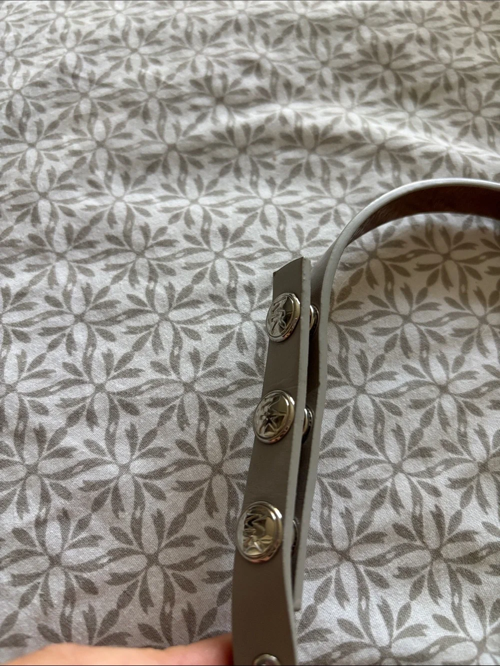 Michael Kors Fanny Pack white and gray with Silver Chain
